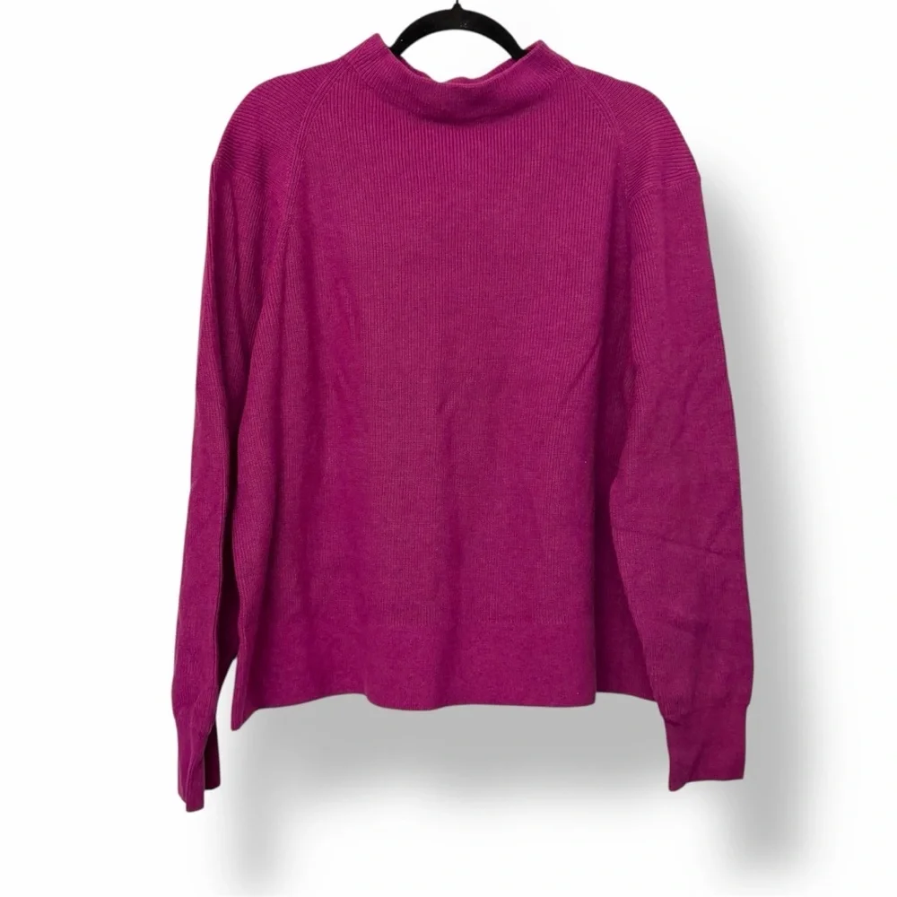 Lululemon‎ Cotton-Blend Mock-Neck Sweater Heathered Wild Berry